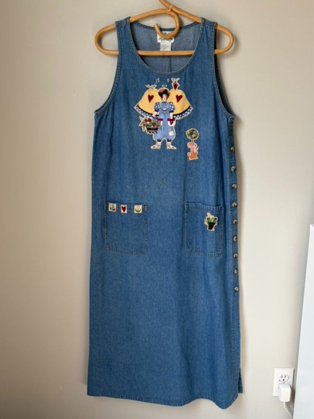 Vintage The Quacker Factory Jean Maxi Dress Women's Medium